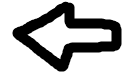 An arrow. It elongates when hovered over.