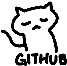 A stylized drawing of GitHub's mascot, Mona. She alerts happily when hovered over.